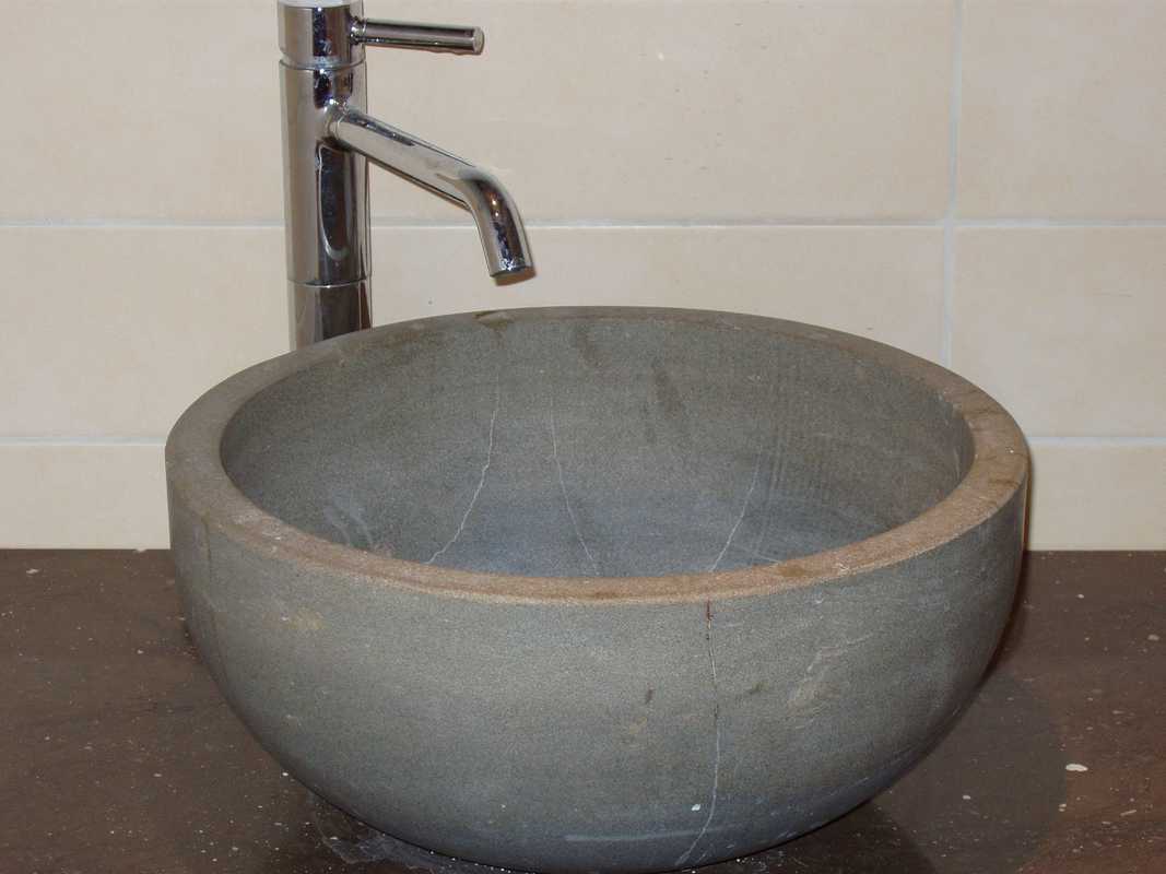 Lavabo pour salle de bain sur mesure en Pierre de Langa Naturelle n°18