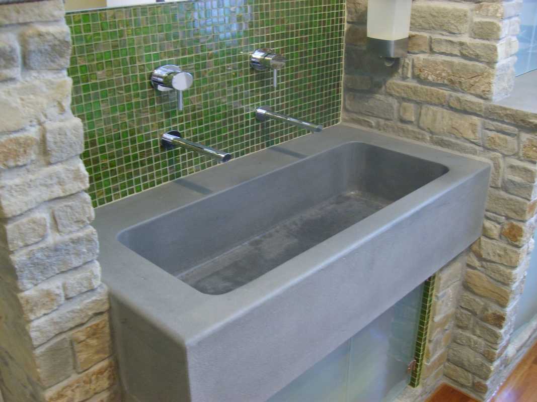 Lavabo pour salle de bain sur mesure en Pierre de Langa Naturelle n°27